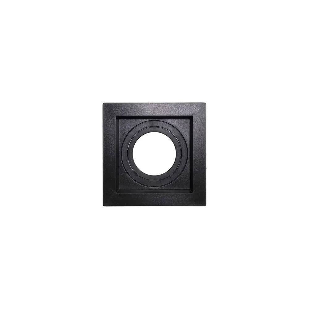Chatuba | Spot Embut Quadrado Par20 E27 Preto Save Energy