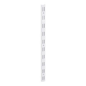 Trilho Duplo em Aço para Prateleira 150cm Branco