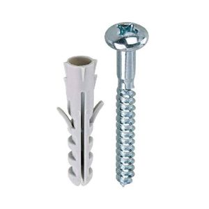 Parafuso Madeira Cabeça Panela com Bucha 6mm 30 Peças Bemfixa