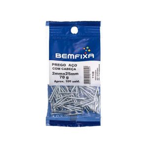 Prego de Aço com Cabeça 2.0X25mm Bemfixa