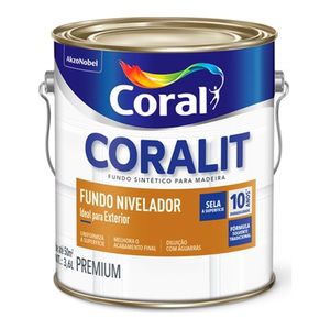 Fundo Nivelador Fosco para Madeira Coralit Branco 3,6 Litros