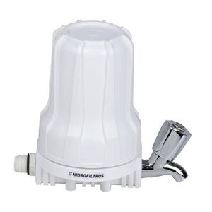 Filtro Pou 5 Branco Com Torneira Carbon Block Hidrofiltros