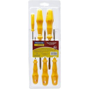 Chave Fenda X Cruz  Kit Com 6 Peças Tramontina